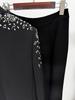 Moda High Street 2026 Collezione Inizio Primavera: Completo Giacca e Pantaloni Elegante con Perline e Strass
