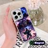 Custodia Cellulare Magsafe Placcata Argento AOT Eren Yeager per iPhone 17 16 15 14 13 12 11 Air Pro Max Plus Copertura Colorata