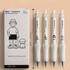 Set of 4 Adorable Retractable Gel Pens with A 0.5Mm Fine Tip, Featuring Quick-Drying Black Ink for Smooth Writing and A Comfortable Grip