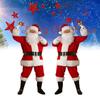 Santa Costume Claus Outfit Christmas Flannel Suit Mens Dress Cosplay Costume