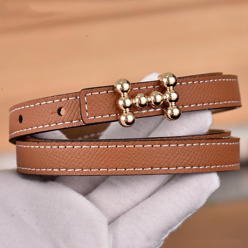 1.3cm Classic Belt Luxury Designer Famous Brand High Quality Leather Hot Women Belts For Dress