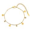 Braccialetto cavigliera sottile Effie Queen in acciaio inossidabile per gamba da donna Moda Estate Spiaggia Gioielli per Piede Cavigliere Minimaliste CZ Regalo