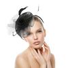 Ladies Gauze Hat Bridal Wedding Birdcage Fascinator   Hair Accessory (Red)