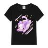 2025 Summer Children's T-shirt Aphmau Cartoon Printed Cotton Short Sleeve Round Neck Comfortable Top Soft Fabric