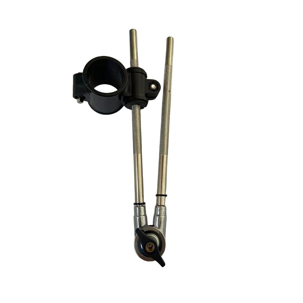 Electric Frame Drum Tee Fitting Snare Stand with Curved Rod and Quick Lock L-shaped Rod Hook