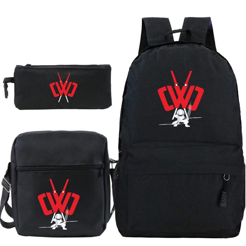 Popular game merchandise printed backpack popular student bag three-piece set