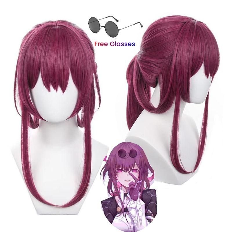 

Костюм для косплея Honkai Star Rail Костюм для косплея Honkai Kafka Костюм для вечеринки на Хэллоуин с париком Наряд Кафки Униформа one size красный