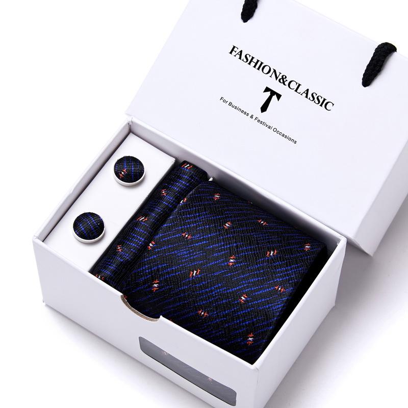 Men'S Tie Set Gift Box 5-Piece Set Group Tie Business Dress Wedding Tie