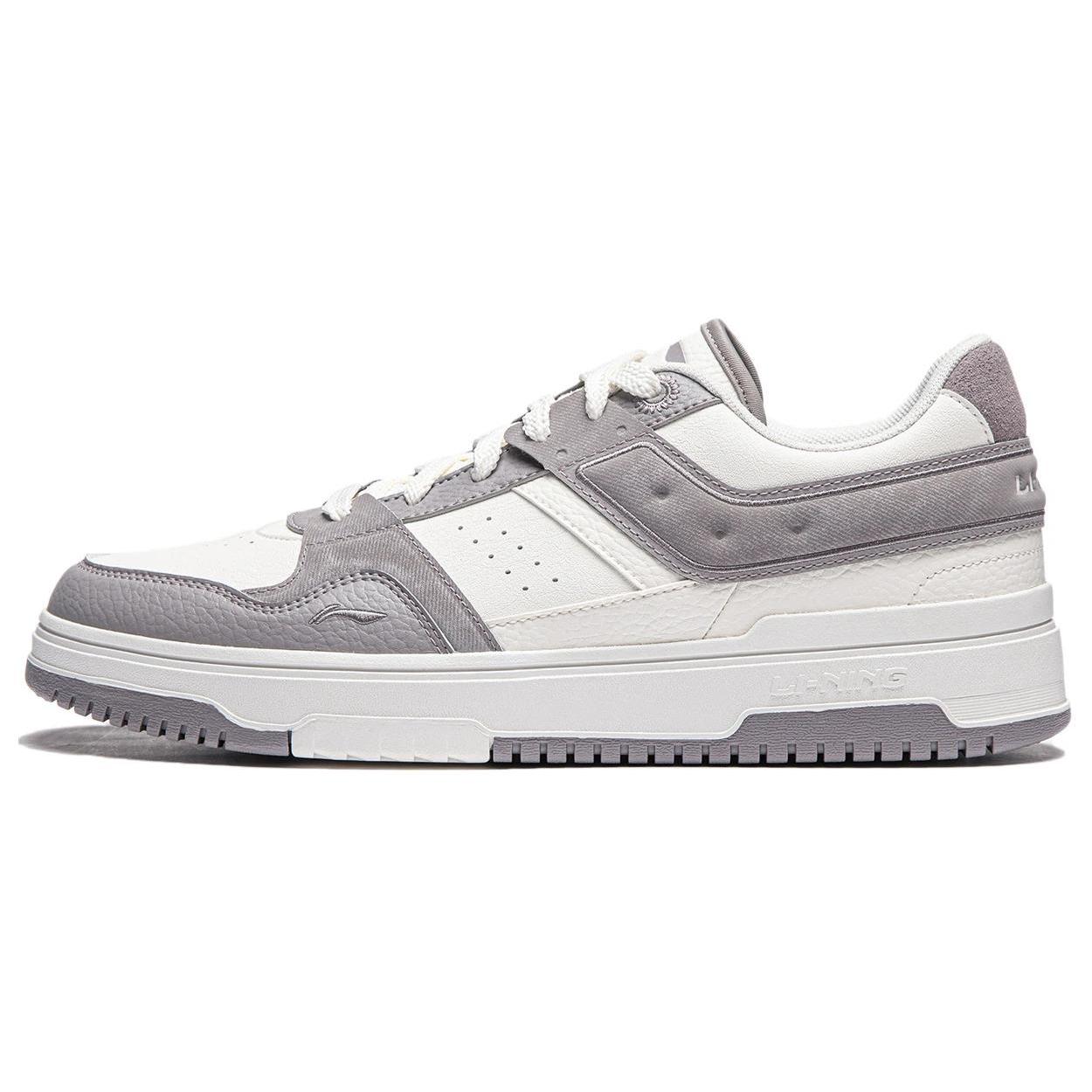 

LiNing Tianji 2.0 Cushioning, Abrasion Resistant, Lightweight, And Breathable Low Top Skateboard Shoes Men s White Gray 39