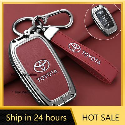 2026 Hot For Toyota Hub Caps Car Key Case Fob Cover Holder Shell Accessories For Toyota CHR Hilux Fortuner Land Cruiser 200 Camr