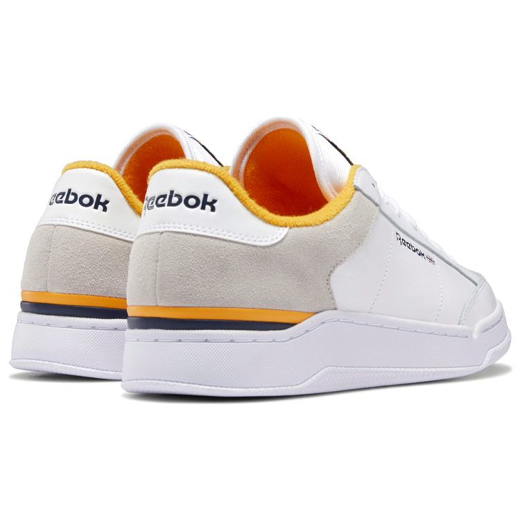 Reebok Ad Court Unisex White Vector Navy Semi Solar Gold Retro Tennis Inspired Leather Lifestyle Sneakers GX0028