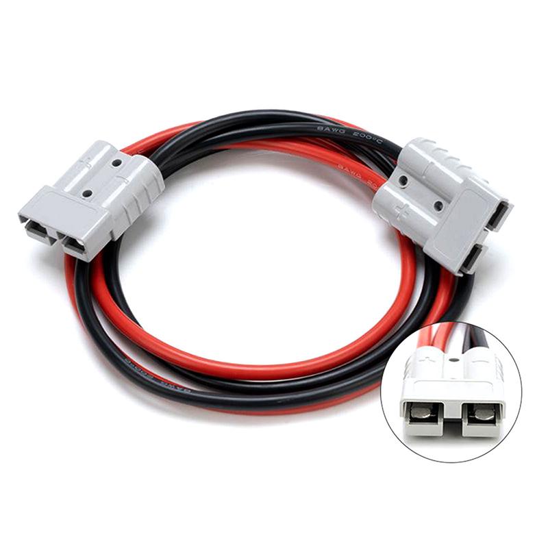 1Pc Adapter 50A For Anderson Plug Connector Double Y Adapter 4Mm Car Cable 4/6 Square Wires 30Cm For Forklifts Stackers Vehicles