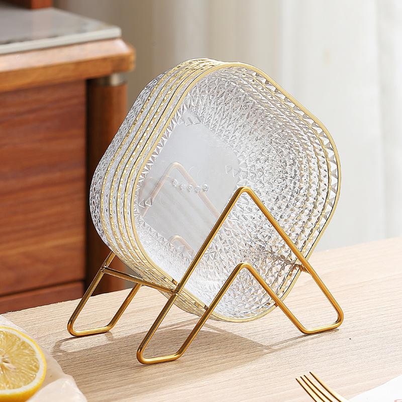 

Ktv Acrylic Fruit Plate Fruit Plate Plastic Plate Transparent Candy Creative Household Snack Plate Living Room Plate