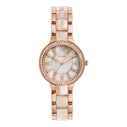 

Virginia Stainless Steel Watch  Rose Gold and Ivory