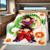 1 Stück Son Goku Druck Flanelldecke, Hohe Qualität für alle Jahreszeiten, Heimdekoration, Wärme und Komfort, Perfekt für Weihnachtsgeschenke
