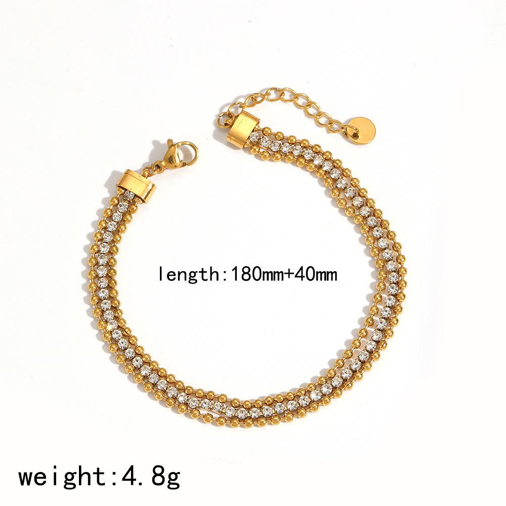 Fashionable Inspired Stainless Steel Multilayer Geometric Hand Chain For Women
