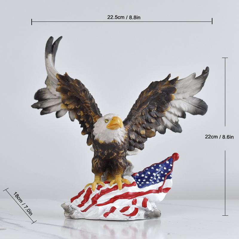 American Independence Day Simulation Big Eagle Resin Ornament Home Office Opening Decoration Crafts