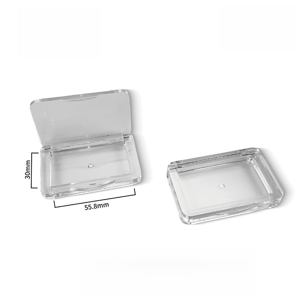 10PCS 5g Clear Rectangle Empty Makeup Palette Refillable, Multi-Use Container for Eyeshadow Blush Brow Soap Gel