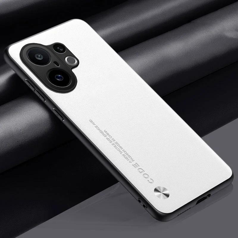 Plain PU Leather Case for VIVO S30 Pro Mini Camera Silicone Matte Bumper Soft Frame Shockproof Phone Back Cover for VIVO S30 5G