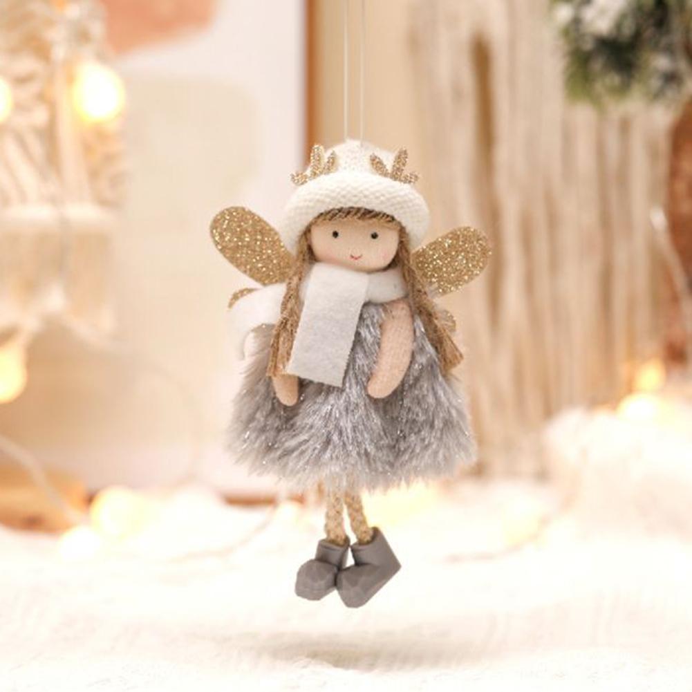 Festive Christmas Angel Plush Doll Pendant for Delightful Atmosphere