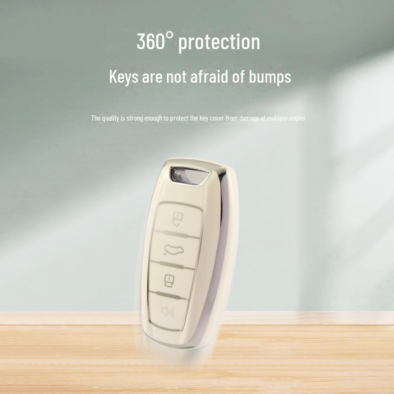 Black Cat White Cat Key Cover for Great Wall 4-Button Euler Key, Suitable for Haval H6, M6, F7.