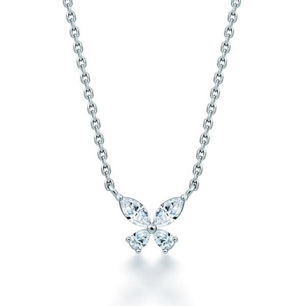 [Dreaming Fly] Cubic Butterfly Pure Silver Necklace OTS321907QWW