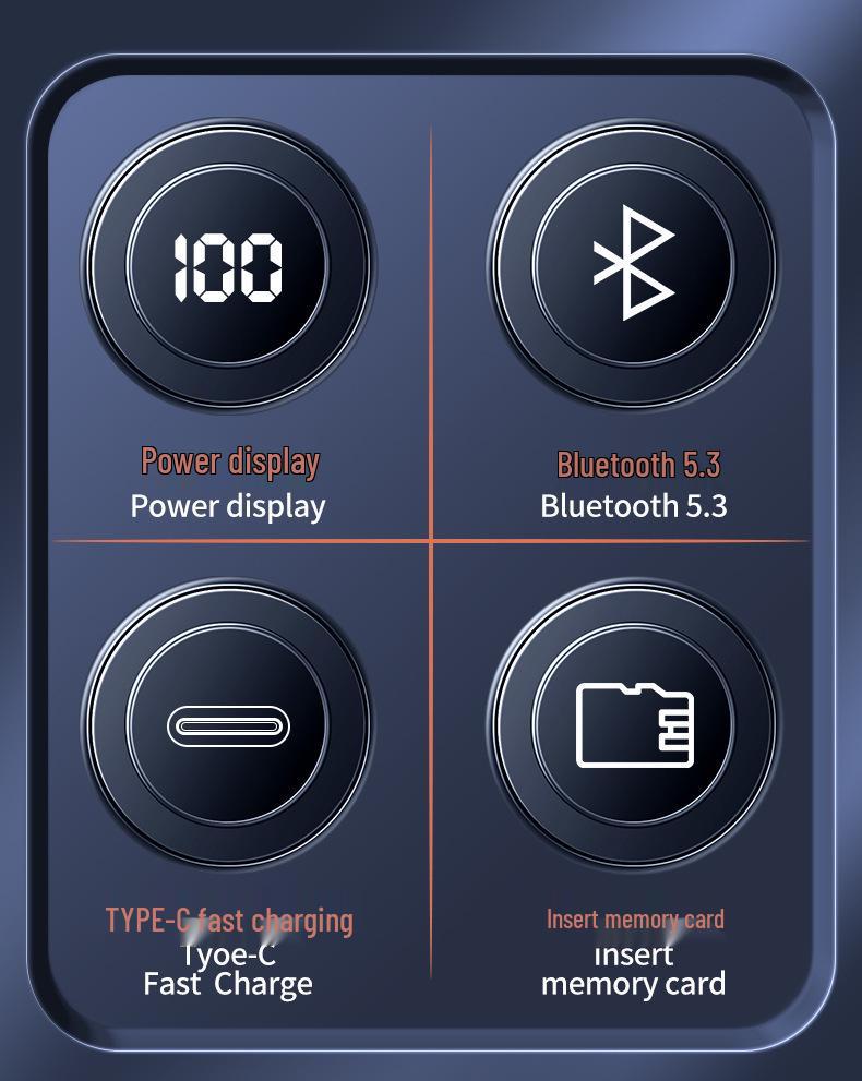 X7 Bone Conduction Waterproof Sports Bluetooth Headphones with Digital Display