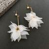 High-quality new petal earrings, temperament lotus eternal flower piece flower stud earrings for women, long fringed earrings mixed batch
