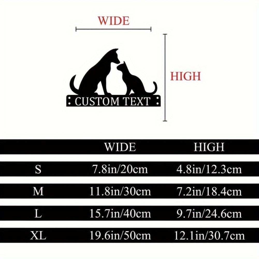 Винтажное Металлическое Искусство на Стену с Собакой Персонализированное Имя Подарок 20cm