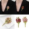 Pink Red Roses Flowers Brooches Lapel Pin For Women Beautiful Bouquet Plants Party Office Brooch Pins Gifts