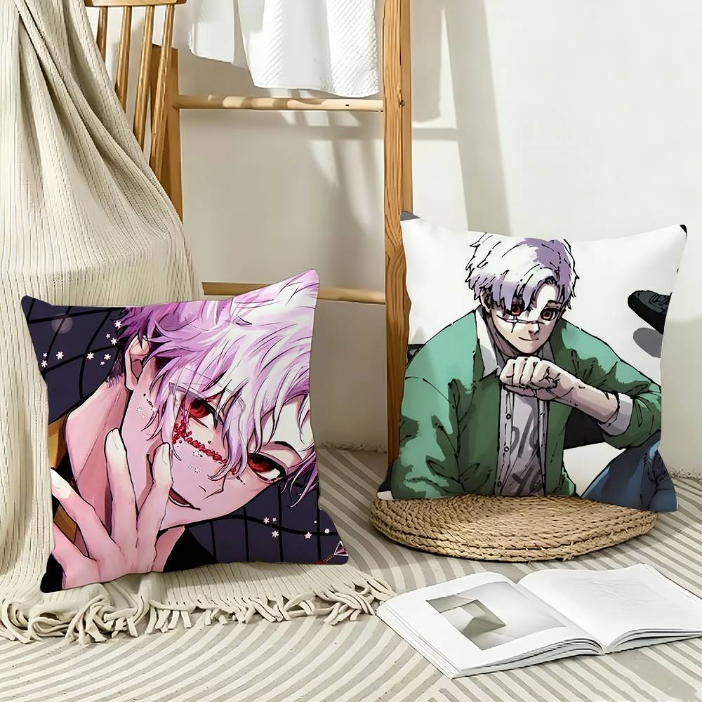 Blue Lock Manga Character Bunny Iglesias Pillow Case Pattern Printed Pillowcase For Living Room Sofa Cushion Cover