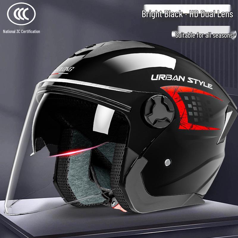 

Certified Anti-fog Full Face Electric Vehicle Helmet for Men & Women - Warmth & Safety for All-season Scooter Riding
