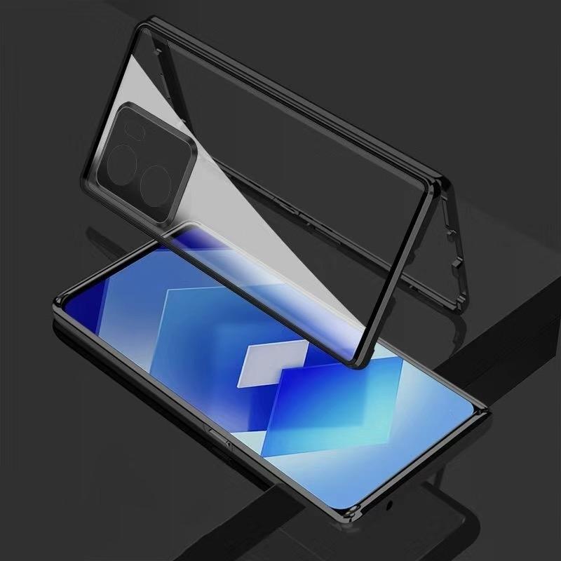 360 Full Case For POCO X7 Pro Case Double Sided Magnetic Adsorption Metal Capa Tempering Glass Cover For Xiaomi Poco X7 Pro 5G