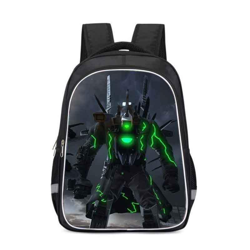 Kids School Backpack Boys Girls - Lightweight Ergonomic Design With Reflective Safety Stripes Oxford Fabric Cartoon Print