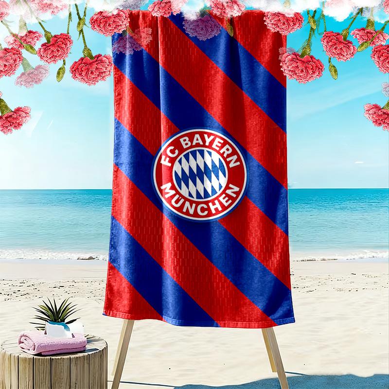 Bayern Munich Stripes Emblem beach towel Portable for travel Outdoor camping seaside quickdrying swim towel Outdoor pool towel