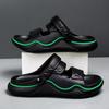 Sandals men's summer casual shoes soft-soled outdoor beach shoes indoor home slippers two wear driving men's shoes
