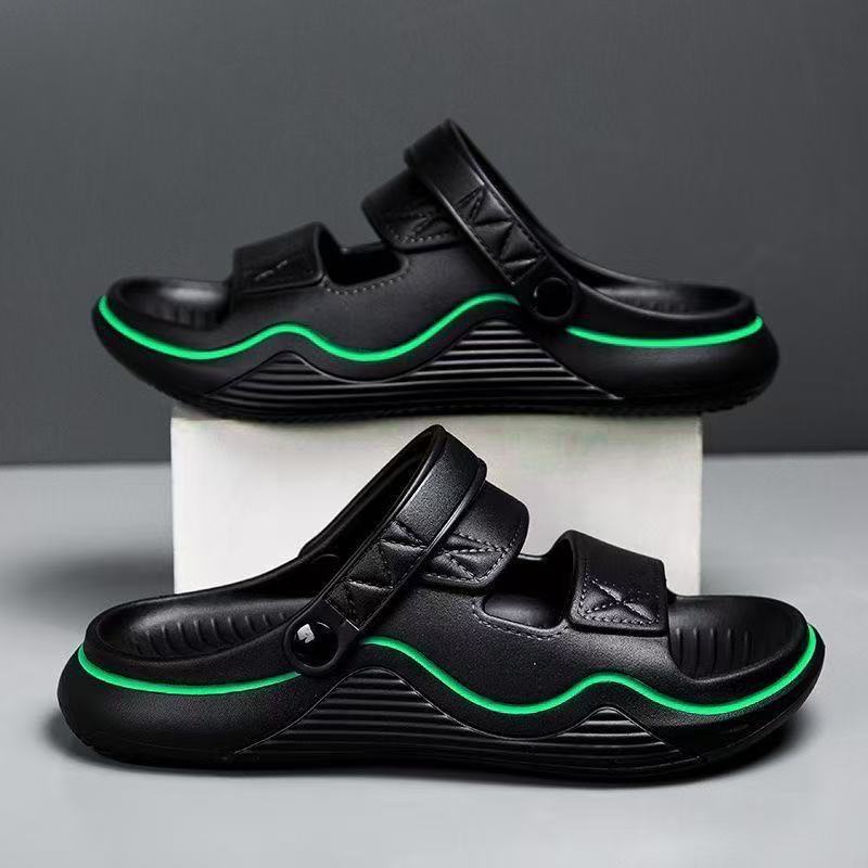 Pánské letní ležérní sandály s měkkou podrážkou, venkovní plážová obuv, vnitřní domácí pantofle, dva způsoby nošení, řidičská pánská obuv