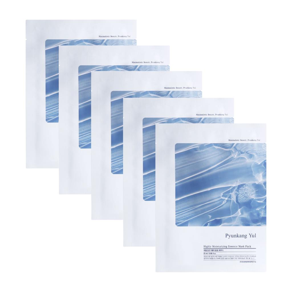 Pyunkang Yul Svært fuktighetsgivende essensmaskepakke 5 x 25 ml - Svært fuktighetsgivende maske, sett med 5 stk.