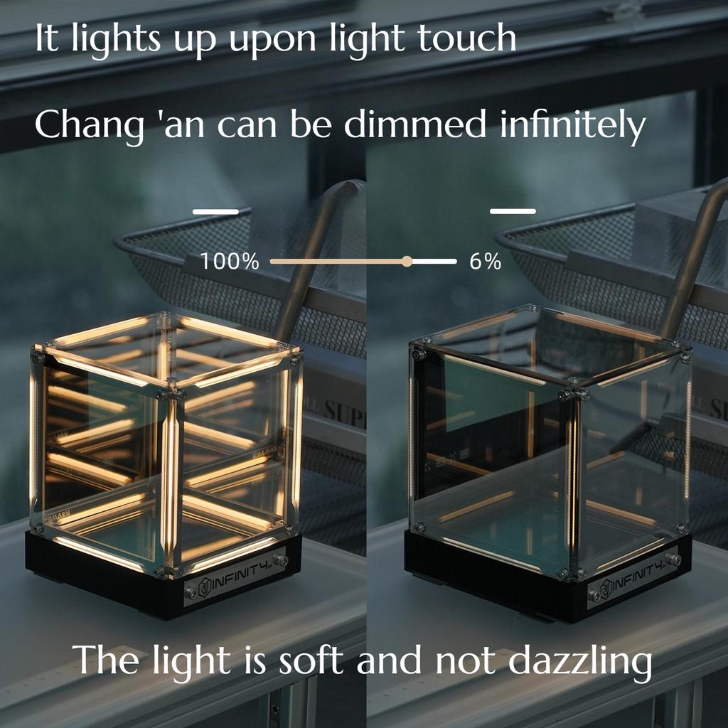 4-dimensionaler Weltraum-Atmosphäre Desktop Leuchtende Ornamente High-End Heimdekorationen Kreative Nachttischgeschenke Abgrund Schlafzimmer