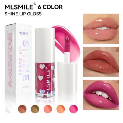 MLSMILE 6-Color Pearlescent Lip Glaze: Long-lasting, Moisturizing, Easy-Apply Liquid Lipstick for Christmas.