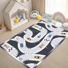 Kids Fun Interactive Traffic Pattern Carpet Race Track City Road Play Mat Easy Clean Rug for Living Room Kids Bedroom