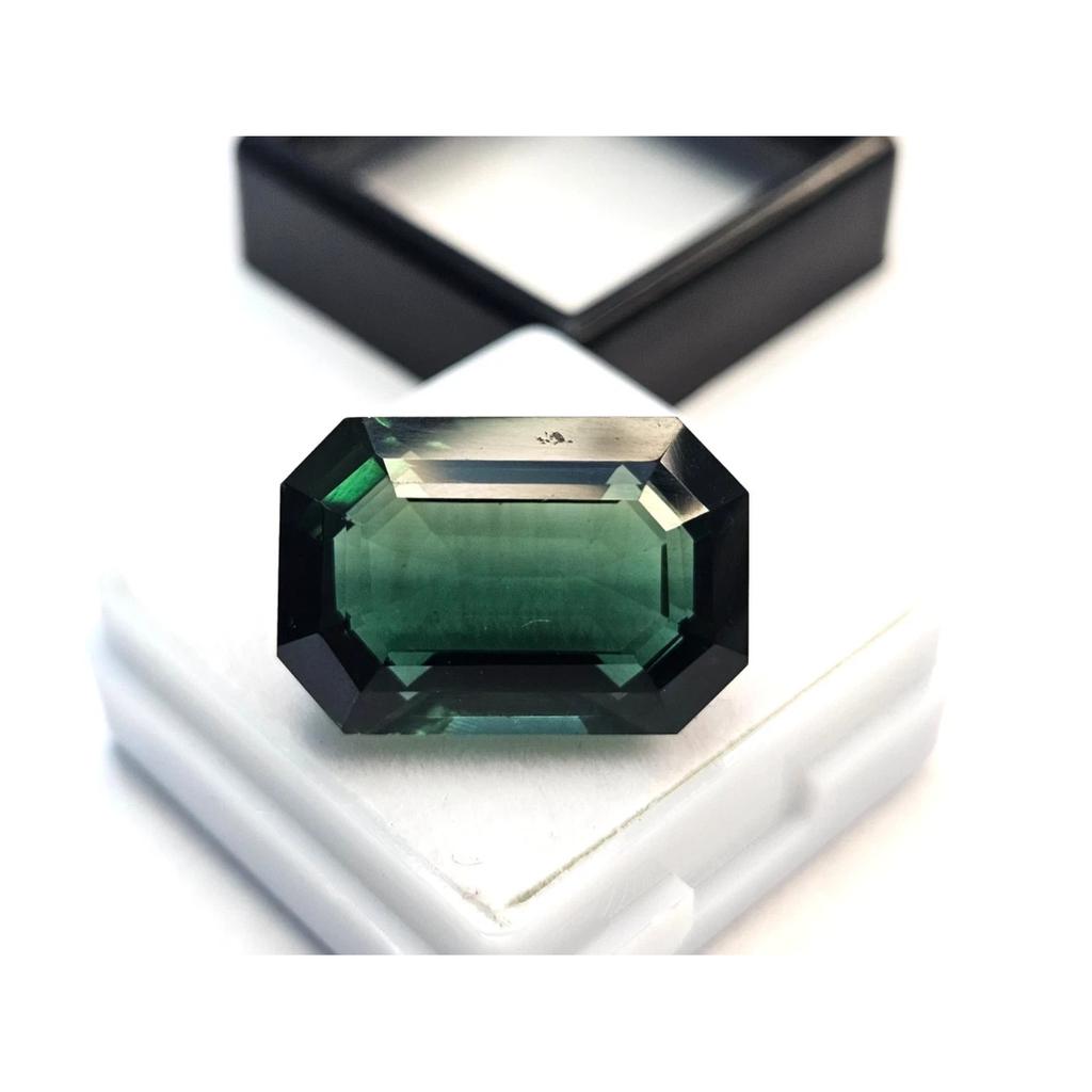 Natural Green Tourmaline Emerald Cut 15-17 Ct Fabulous Certified Loose Gemstone