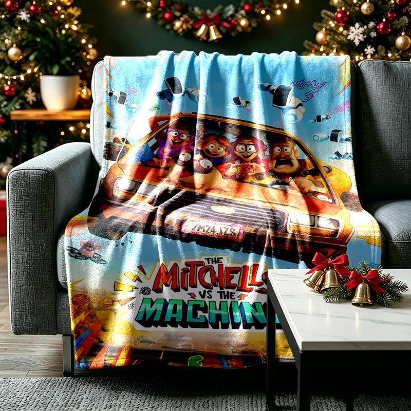 Cartoon Race Car Group Blanket Lightweight Print Throw Blanket For Couch, Bed, Car, A Heartfelt Gift for Your Family and Friends