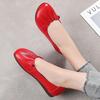 Single Shoe Women's Flat Bean Shoes Comfortable Tendon Soft Sole Spring and Summer Middle-aged and Elderly Mother Shoes