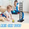 FlexTrack Flexible Race Car Track For Kids Inertial Suspension Non-derailment Anti-gravity Magnetic Railcar172in,90in,33in Long Rolls Up Portable