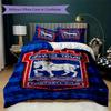 Ipswich Town FC Pattern Bedding uilt Set uilt Cover Pillowcase Home Decoration Birthday Gift (1 * duvet cover + 2 * pillowcase without core)