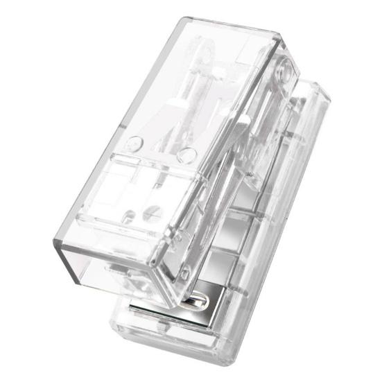 Stapler Transparent Labor-saving Flexible with Staples Book Order Plastic Mini Size Binder Desktop Stapler School Supplies