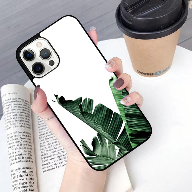 Banana Leaf Phone Case For iPhone 17 Air 13 12 14 15 16 Cover For Apple Pro Max 6S Plus Coque