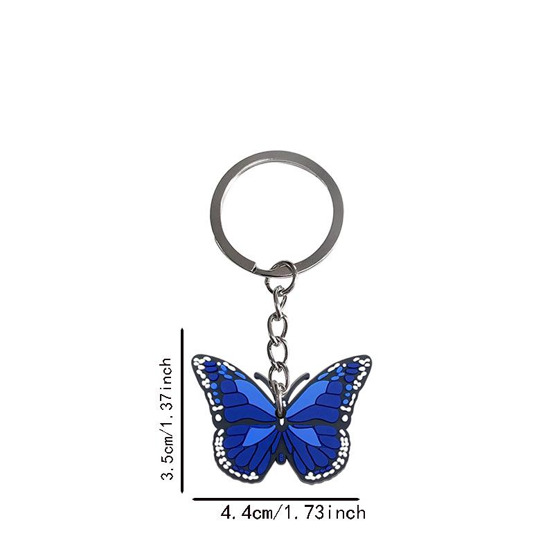 8-delige Vlinder Zacht PVC Rubber Sleutelhanger Set - Afstuderen en Kleine Cadeau Hangers