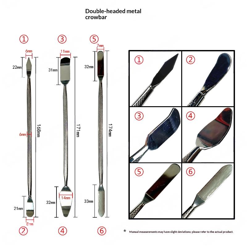1/3Pcs Dual End Metal Pry Bar Spudger Set Anti Slip Repair Opening Tool For Phone Laptop Digital Product Disassembly Maintenance